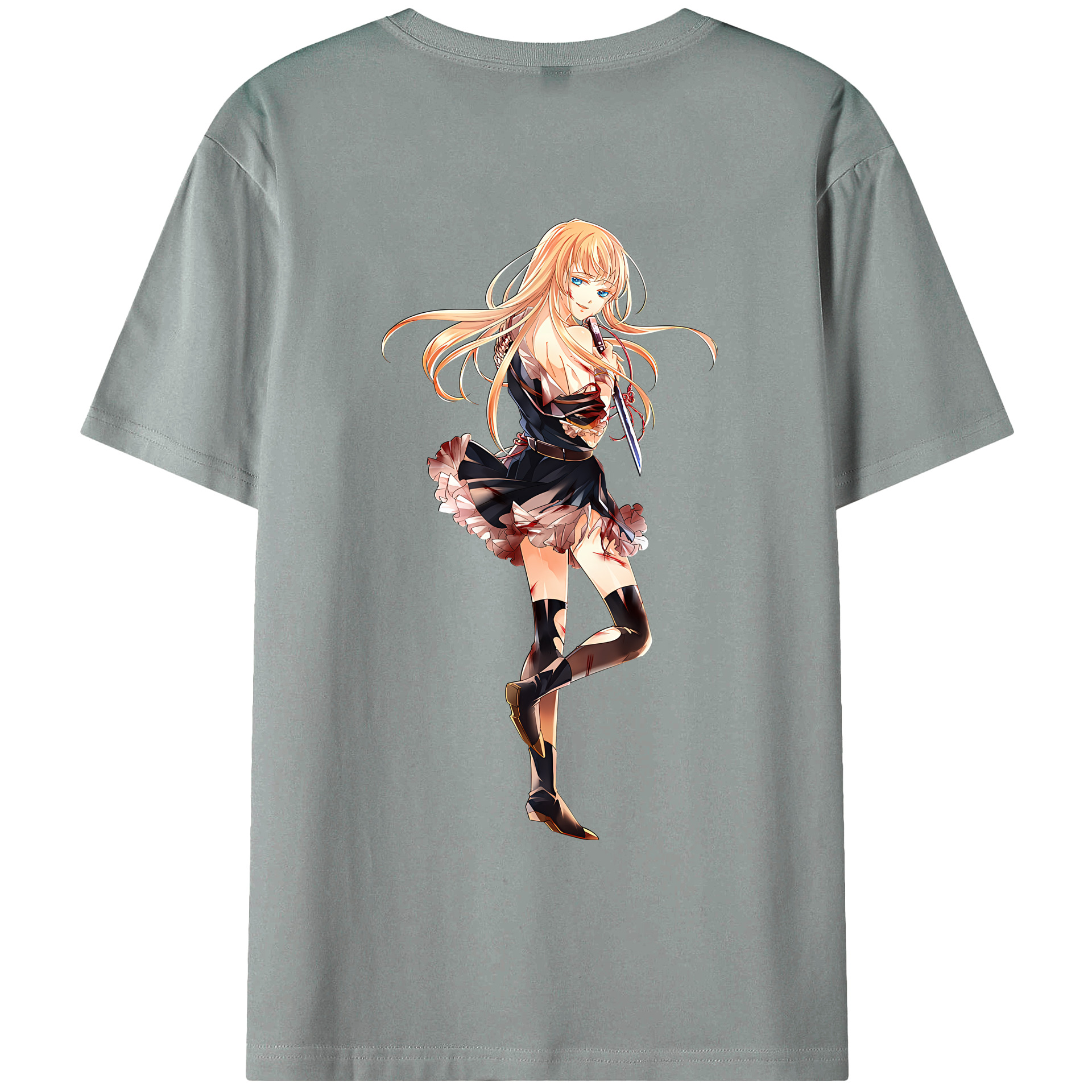 （画像用） 刀剣乱舞 Touken Ranbu 綿100％ メンズ半袖Tシャツ（バックプリント） 通気性